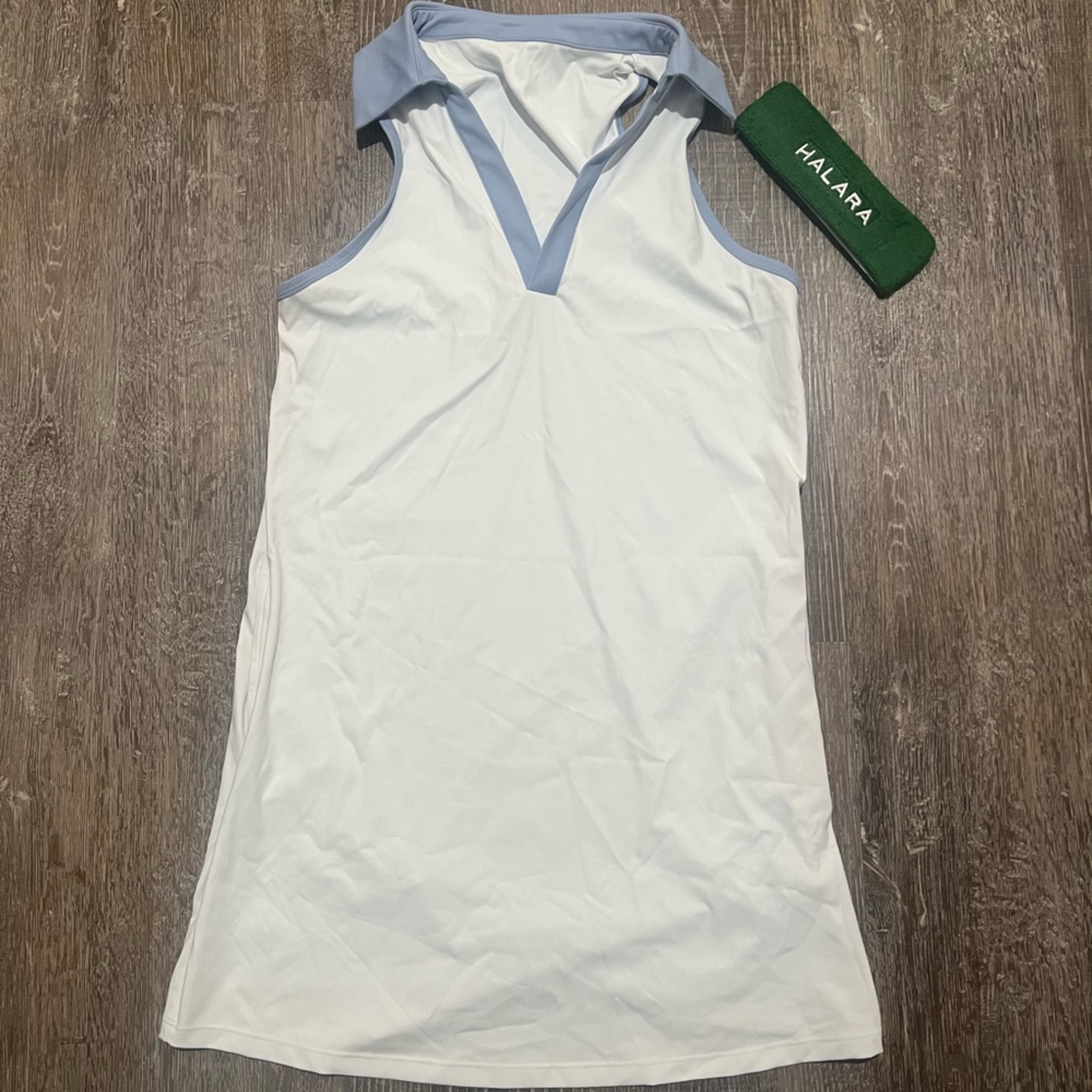 NWT Halara Collared Golf Dress + Headband